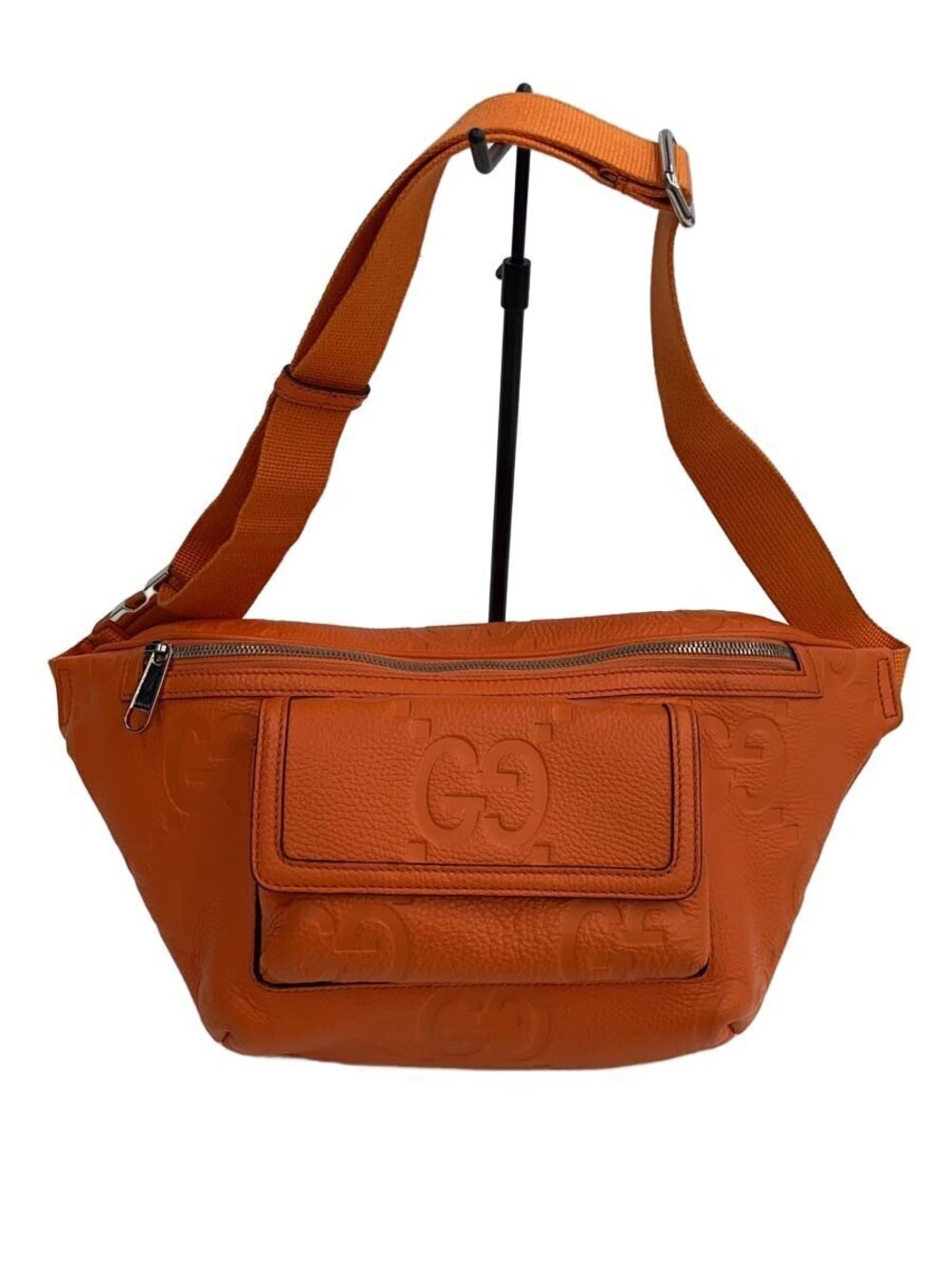Gucci Jumbo GG Belt Bag Shoulder Leather Orange
